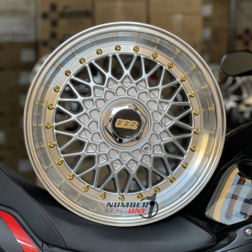 رینگ-1701-بی-بی-اس-سایز-15-نقره-ای-با-پرچ-های-طلایی-تصویر-1