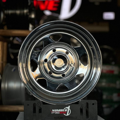 رینگ فابریک 6پیچ 8پاترول  سایز 15 کروم خارجی